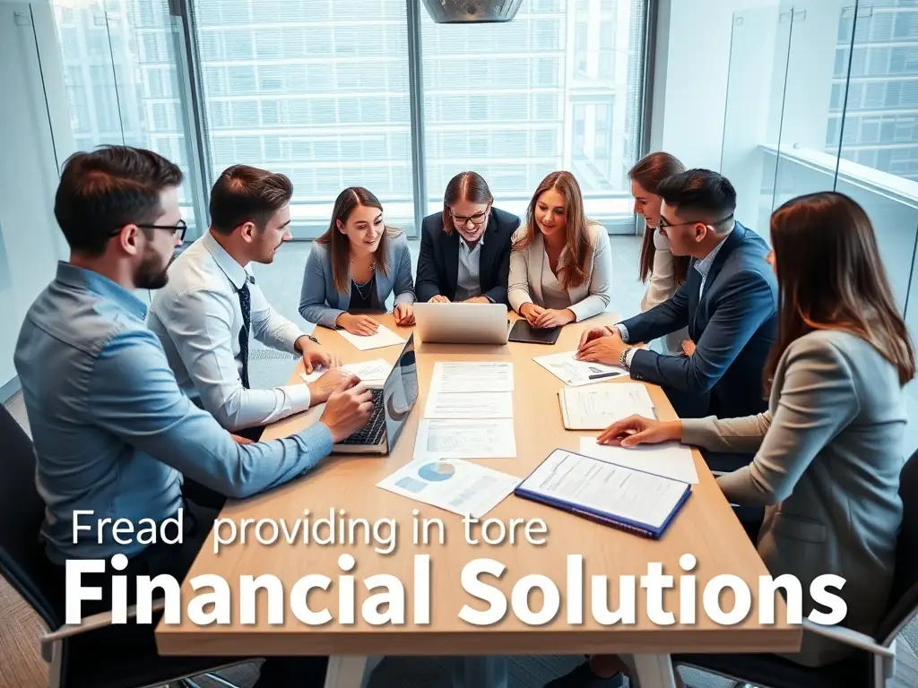 A professional team collaborating on a large-scale financial software project, showcasing the complexity and sophistication of Usual Money's enterprise solutions.